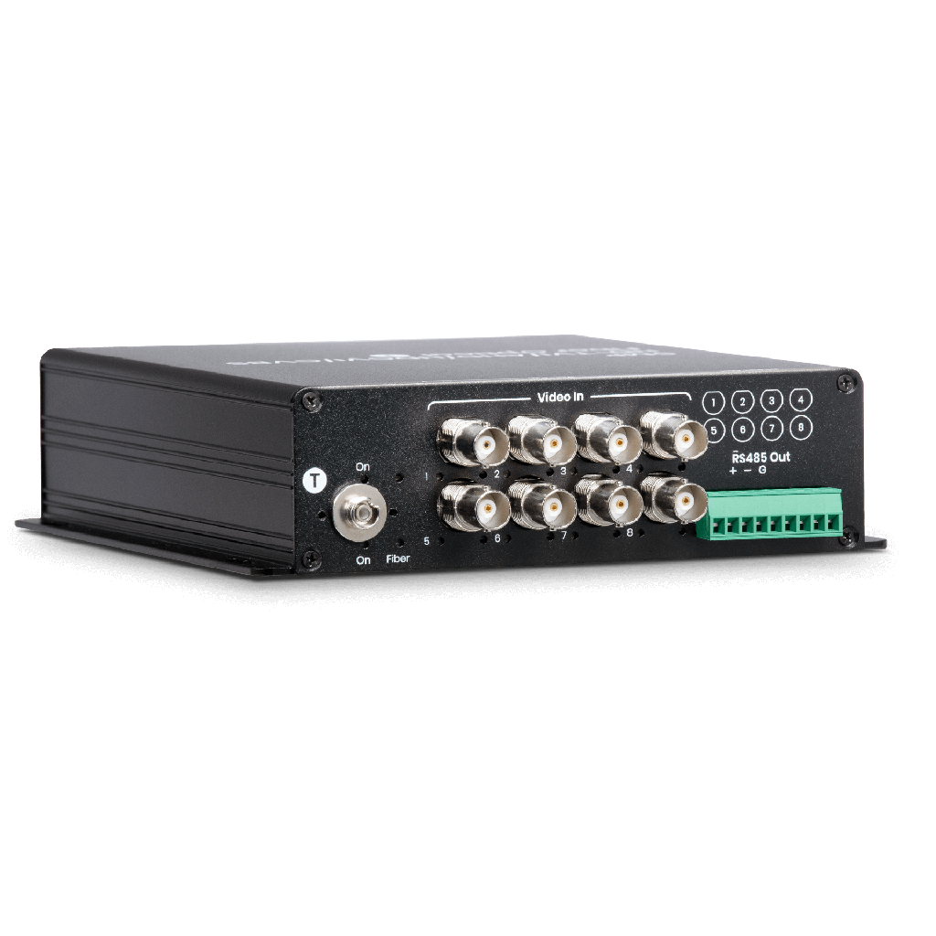 8 Kanal HD-TVI/AHD/HDCVI/CVBS + RS485 Fiber Extender