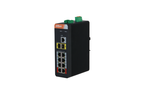 Switch | Dahua 10-Port Managed Industrial Gigabit Switch with 8-Port PoE(V3.0)