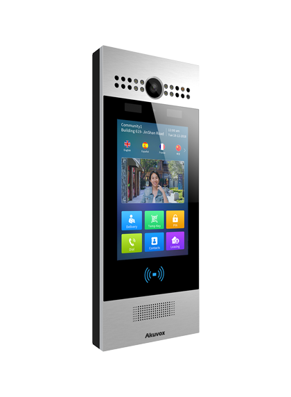 [R29C-Black] Akuvox | Dørstasjon R29C SIP video porttelefon 7" Touch (Sort)