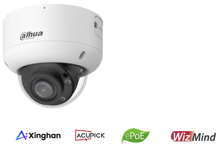 Dahua | Dome Kamera 4MP Vari-focal 4.5xZoom Full-color WizMind AI 
