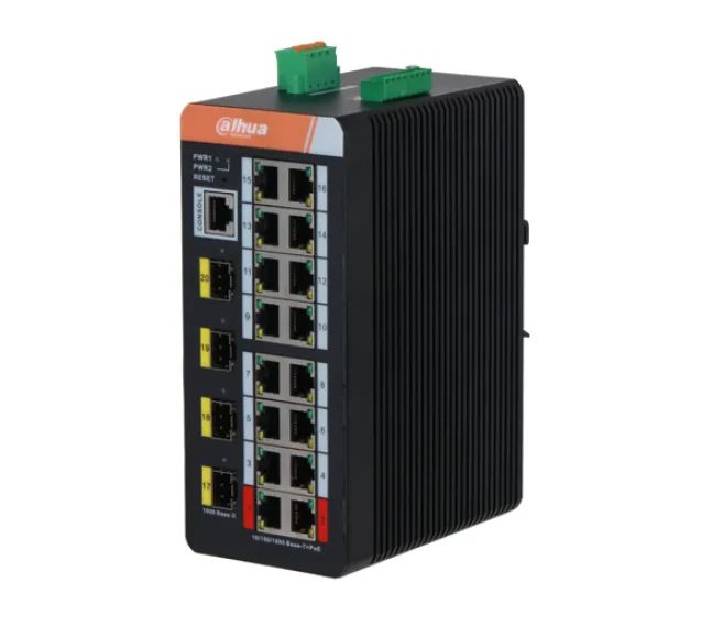 [IS4420-16GT-240] Switch | Dahua 20-Port Managed Industrial Gigabit Switch with 16-Port PoE