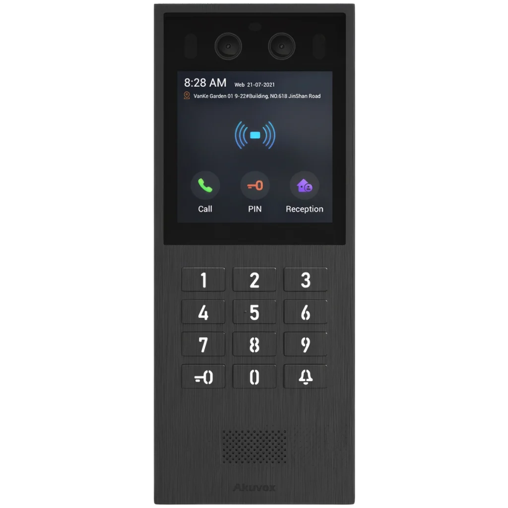 Akuvox | Dørstasjon X912K SIP video porttelefon 4" Touch og fysiske knapper