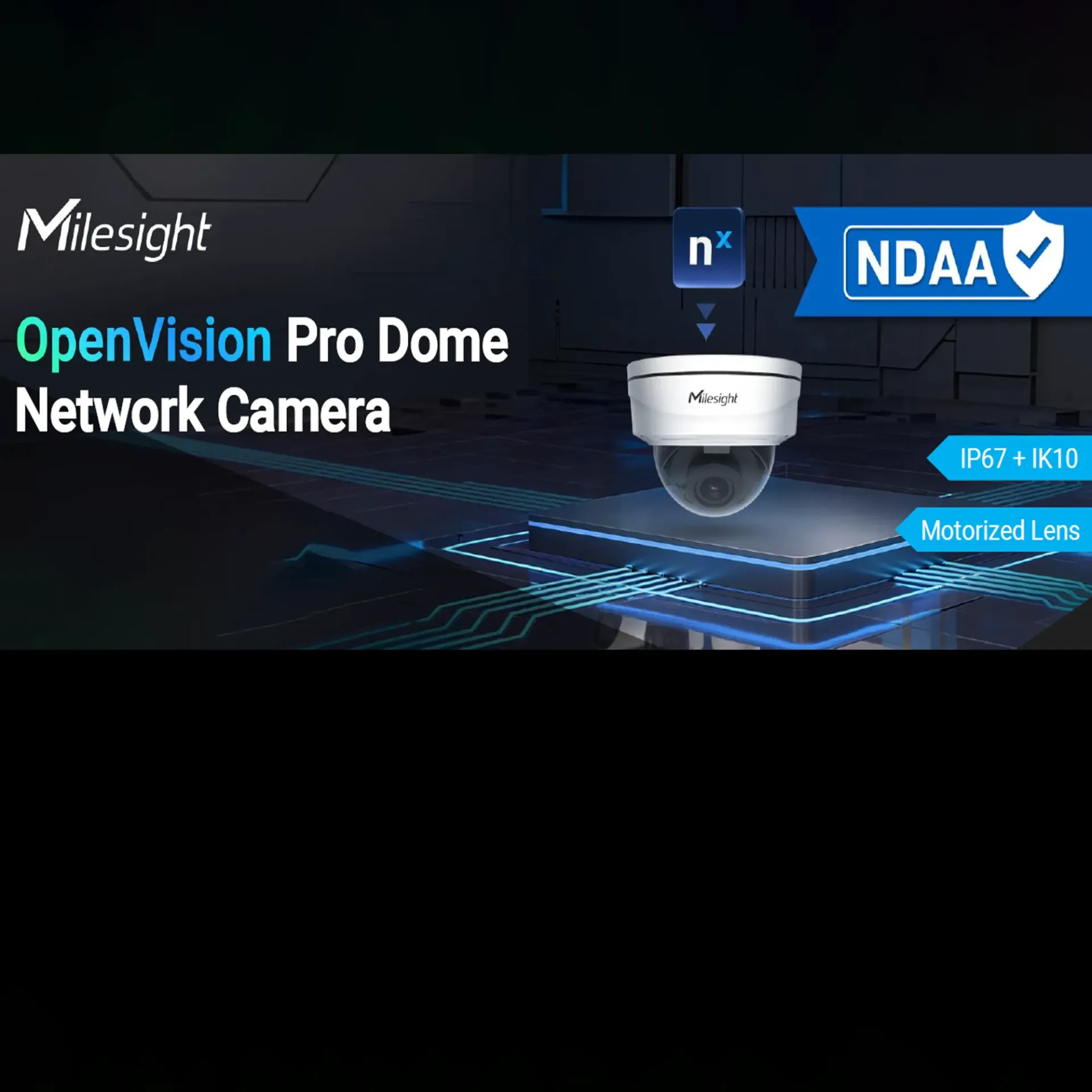 Milesight | Dome Kamera 5MP Vari-focal 5xZoom Nx Embedded (NDAA Compliant)