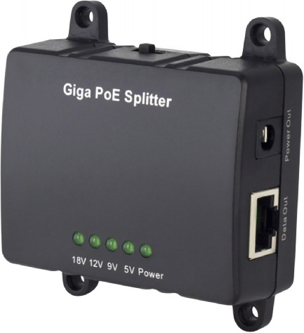 [PD101T] CSE | Gigabit PoE-splitter 30W – justerbar 5/9/12/18V