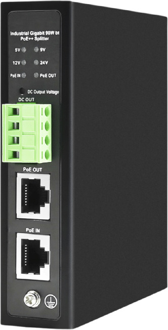 [PD101H-I] CSE | Industriell Gigabit PoE++-splitter 90W – justerbar 5/9/12/24V